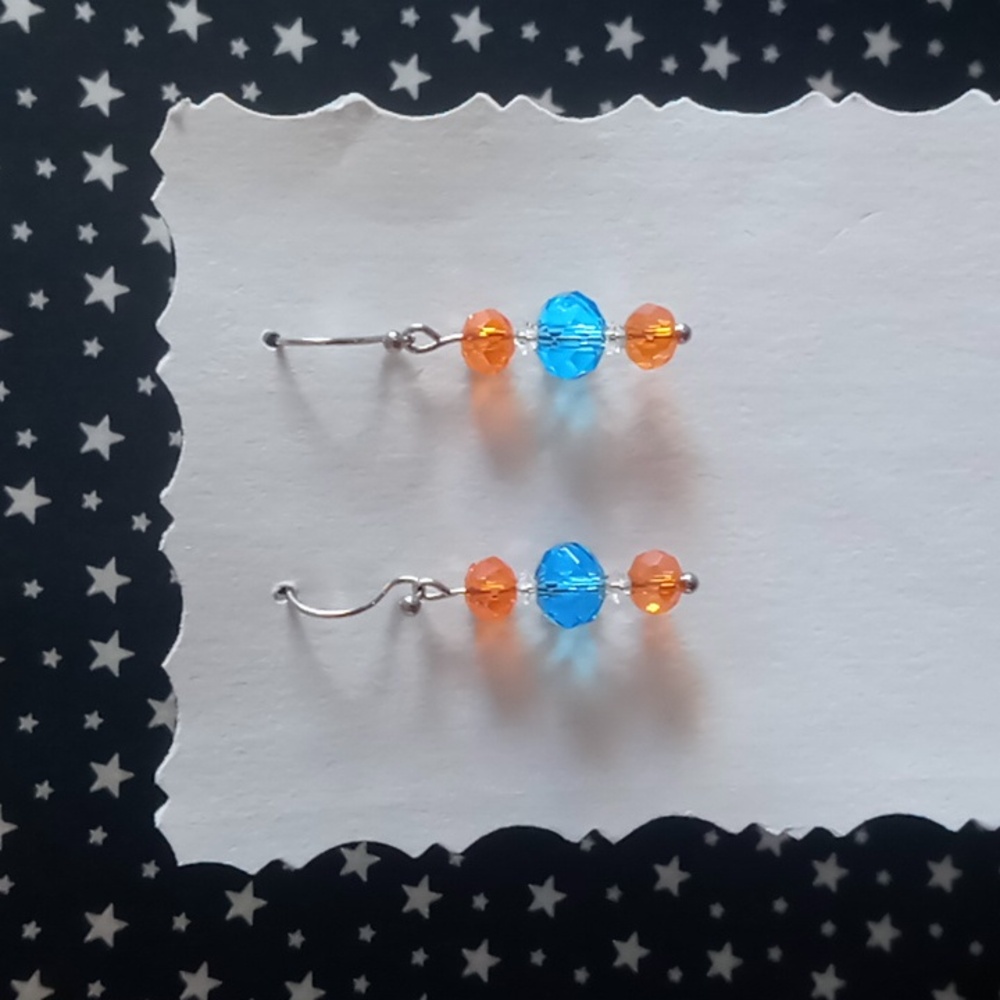 Blue & Oramge Earrings